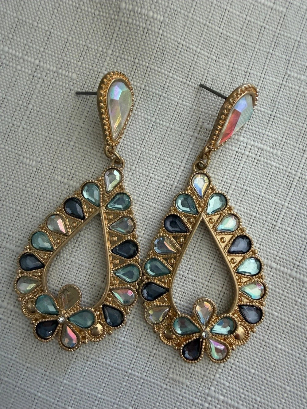 Multicolor Statement Drop Earrings Like New